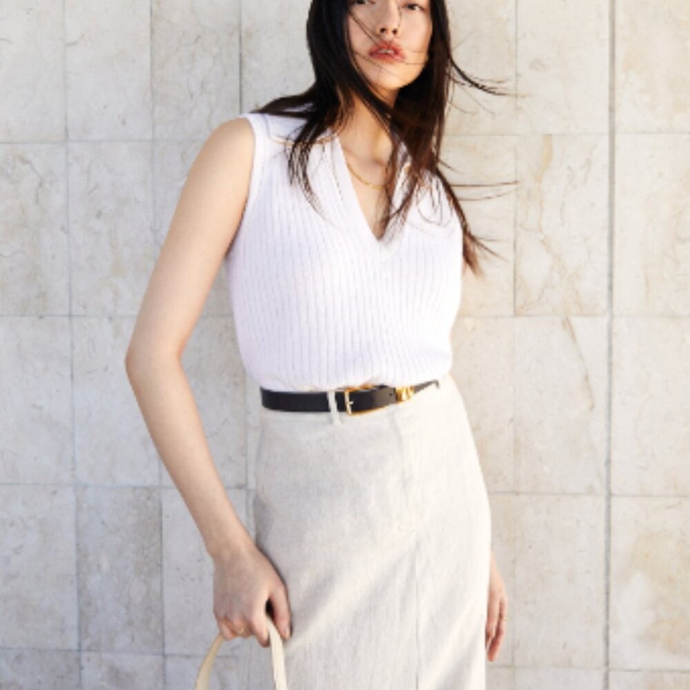 Reformation Sydney Cashmere Collared Sweater